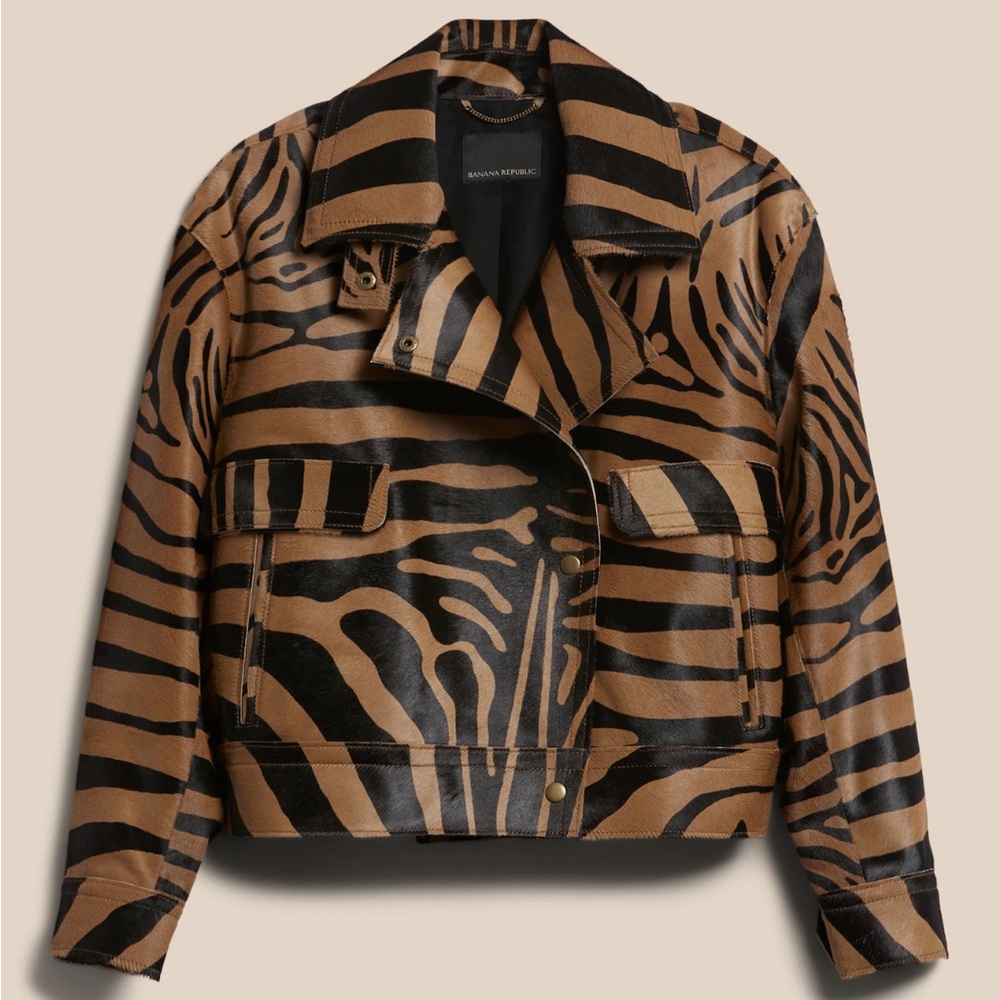 Banana Republic Haircalf Flight Jacket Size XS. Brand new with tags